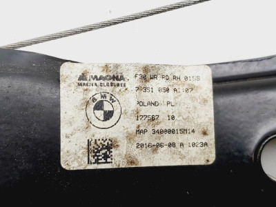 ELEVALUNAS TRASERO DERECHO, BMW, SERIE 3 BERLINA (F30N)