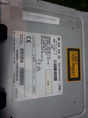 SISTEMA AUDIO / RADIO CD, PEUGEOT, 208