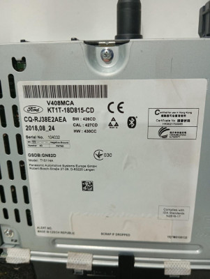 SISTEMA AUDIO / RADIO CD, FORD, TRANSIT CONNECT (CHC)