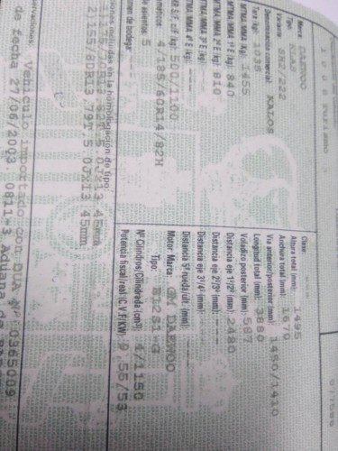  DAEWOO KALOS 