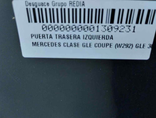  PUERTA TRASERA IZQUIERDA Mercedes-Benz CLASE GLE (BM 292) COUPE 