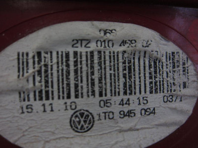 PILOTO TRASERO DERECHO INTERIOR, VOLKSWAGEN, TOURAN (1T3)