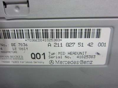 SISTEMA NAVEGACION GPS, MERCEDES-BENZ, CLASE E (BM 211) BERLINA
