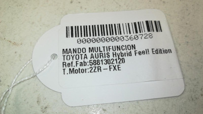 MANDO MULTIFUNCION, TOYOTA, AURIS (E18)