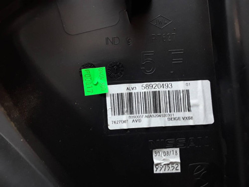 GUARNECIDO PUERTA DELANTERA DERECHA NISSAN MICRA (K14) 