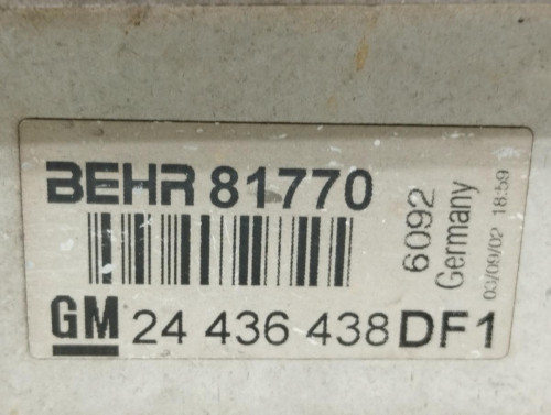INTERCOOLER Opel ASTRA G BERLINA 