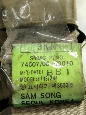 CINTURON SEGURIDAD DELANTERO DERECHO, SSANGYONG, KYRON