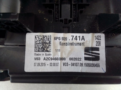 CUADRO INSTRUMENTOS, SEAT, IBIZA (6P1)