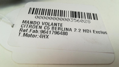 MANDO VOLANTE, CITROEN, C5 BERLINA