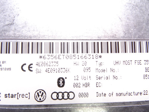  MODULO ELECTRONICO AUDI A5 COUPE (8T) 