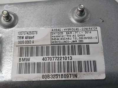 AIRBAG LATERAL IZQUIERDO, BMW, SERIE 7 (E65/E66)