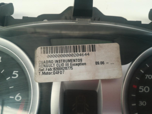  CUADRO INSTRUMENTOS, RENAULT, CLIO III 