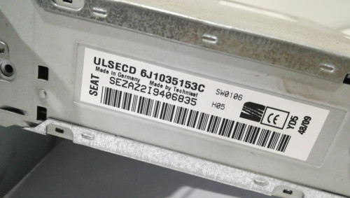  SISTEMA AUDIO / RADIO CD SEAT IBIZA SC (6J1) 