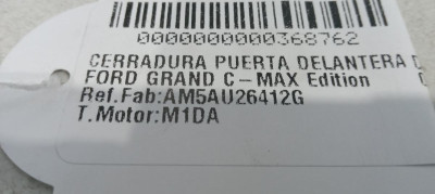 CERRADURA PUERTA LATERAL DERECHA, FORD, GRAND C-MAX (CB7)