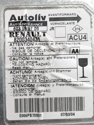 CENTRALITA AIRBAG, RENAULT, SCENIC II (JM)