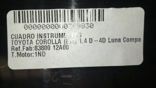  CUADRO INSTRUMENTOS TOYOTA COROLLA (E12) 