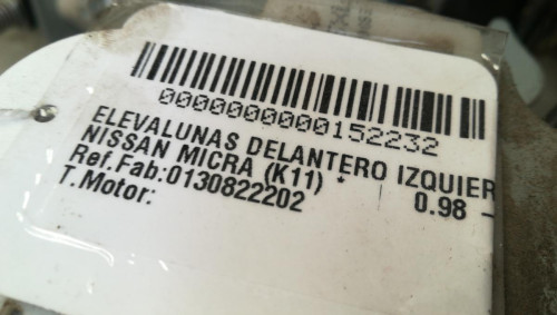  ELEVALUNAS DELANTERO IZQUIERDO 