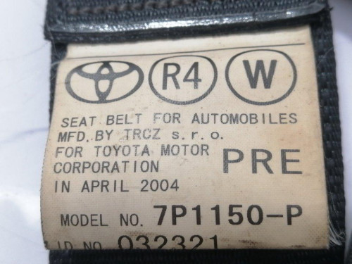  CINTURON SEGURIDAD DELANTERO DERECHO TOYOTA COROLLA VERSO (R1) 