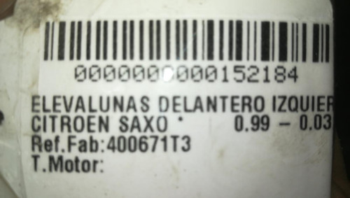  ELEVALUNAS DELANTERO IZQUIERDO 
