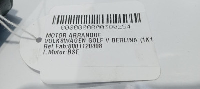 MOTOR ARRANQUE, VOLKSWAGEN, GOLF V (1K1)(10.2003)
