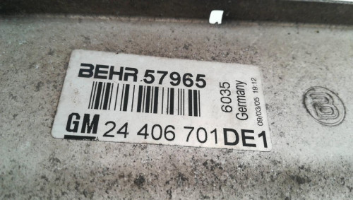  INTERCOOLER Opel ZAFIRA A 