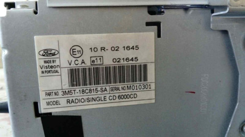 SISTEMA AUDIO / RADIO CD Ford FOCUS C-MAX (CAP)(2003) 