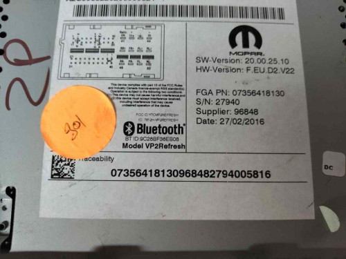 SISTEMA AUDIO / RADIO CD Fiat II TIPO (356) BERLINA 