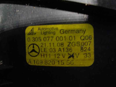 FARO ANTINIEBLA IZQUIERDO, Mercedes-Benz, CLASE C (BM 204) BERLINA