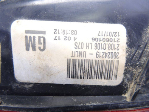  PILOTO TRASERO IZQUIERDO INTERIOR, OPEL, INSIGNIA BERLINA 