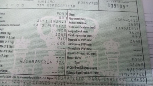 FORD KA (CCQ) — автомобиль-донор на запчасти 