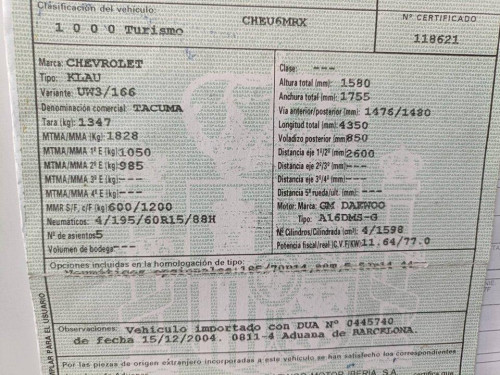  CHEVROLET REZZO 