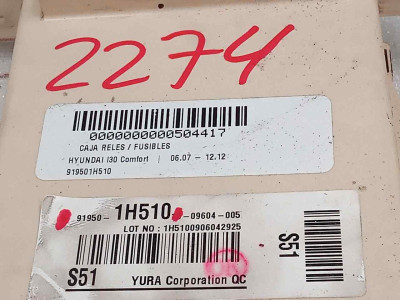 CAJA RELES / FUSIBLES, HYUNDAI, I30 (FD)