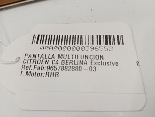  PANTALLA MULTIFUNCION, CITROEN, C4 BERLINA 