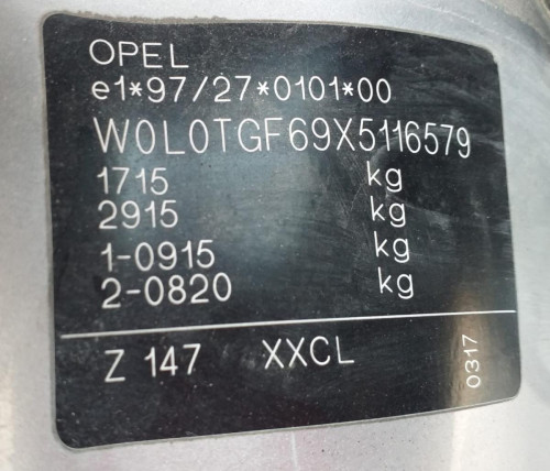  OPEL ASTRA G BERLINA 