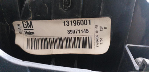  PILOTO TRASERO DERECHO Opel MERIVA 