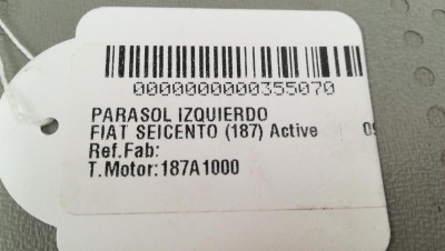 PARASOL IZQUIERDO, FIAT, SEICENTO (187)