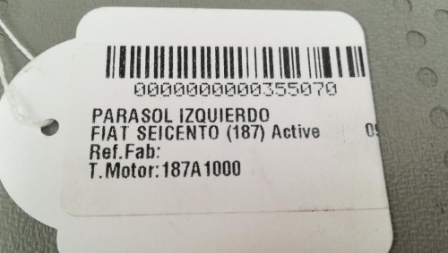  PARASOL IZQUIERDO FIAT SEICENTO (187) 