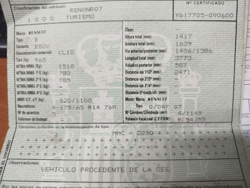 RENAULT CLIO II FASE II (B/CB0) — автомобиль-донор на запчасти 