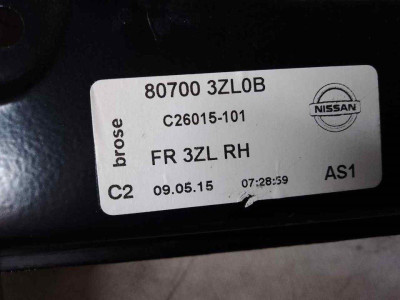 ELEVALUNAS DELANTERO DERECHO, NISSAN, PULSAR (C13M)