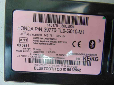 MODULO ELECTRONICO, HONDA, ACCORD TOURER (CW)