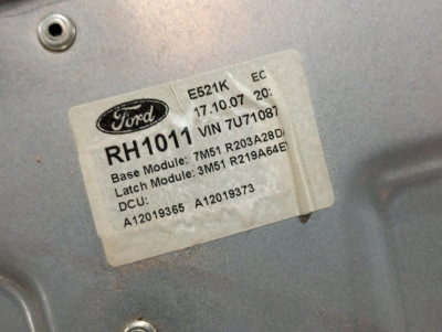 ELEVALUNAS DELANTERO DERECHO, FORD, C-MAX (CB3)(2007)