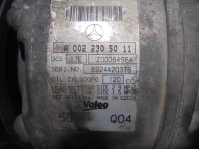 COMPRESOR AIRE ACONDICIONADO, Mercedes-Benz, CLASE C (BM 204) BERLINA