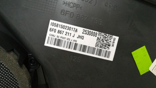  GUARNECIDO PUERTA TRASERA IZQUIERDA SEAT ARONA (KJ) 