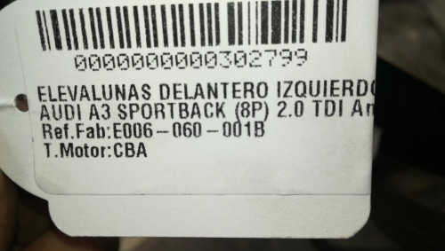  ELEVALUNAS DELANTERO IZQUIERDO Audi A3 SPORTBACK (8PA) 