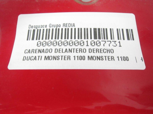 CARENADO DELANTERO DERECHO DUCATI MONSTER 1100 