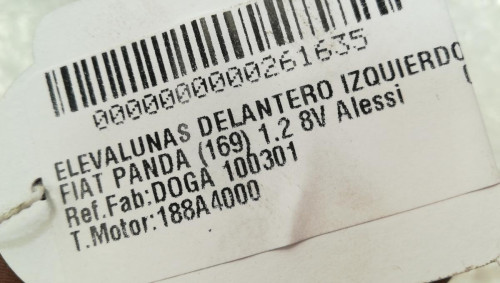 ELEVALUNAS DELANTERO IZQUIERDO FIAT II PANDA (169) 