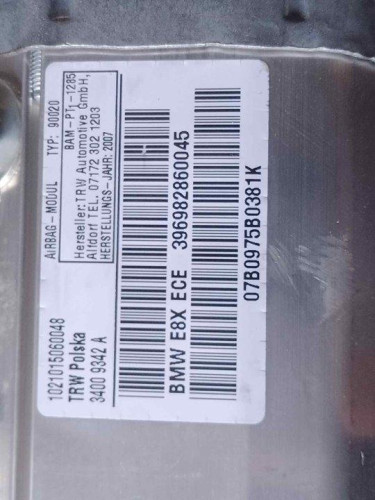 KIT AIRBAG BMW SERIE 1 BERLINA (E81/E87) 