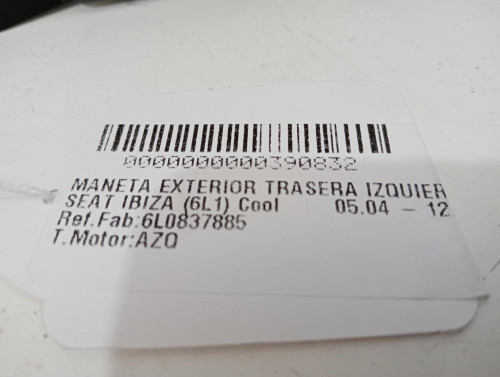  MANETA EXTERIOR TRASERA IZQUIERDA SEAT IBIZA (6L1) 