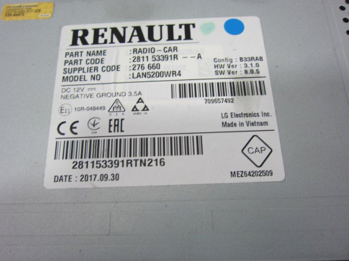  PANTALLA MULTIFUNCION DACIA DOKKER 