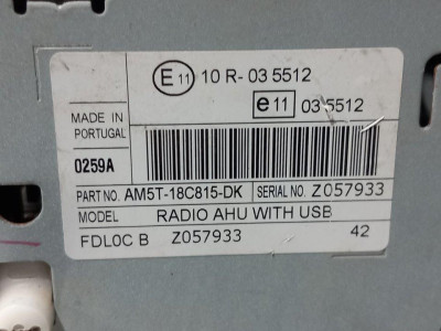 SISTEMA AUDIO / RADIO CD, FORD, FIESTA (CB1)